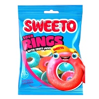 Sweeto Rings Fruit Jelly Pouch 80gm